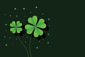 Saint Patricks day background with clover leaves or shamrocks. 3D illustration. vector