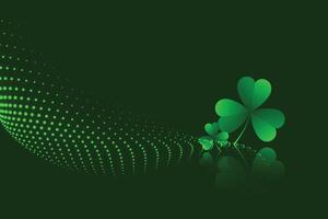 Saint Patricks day background with clover leaves or shamrocks. 3D illustration. vector