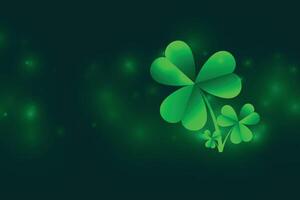 Saint Patricks day background with clover leaves or shamrocks. 3D illustration. vector