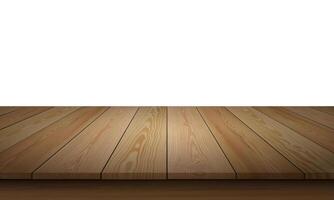 Empty brown wood planks desk wooden table top shelf counter surface  beach floor vector