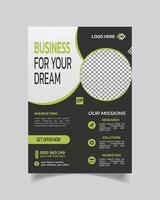 Business Grow Flyer Design or Professional Flyer Template and  Trendy Business Poster vector