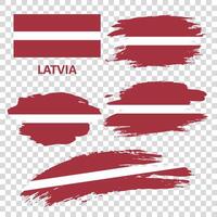 Set of vector flags of Latvia