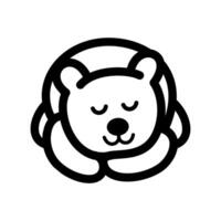 bear, logo design inspiration. bear head. geometric logo. bear icon, Design element for logo, poster, card, banner, emblem, t shirt. Vector illustration