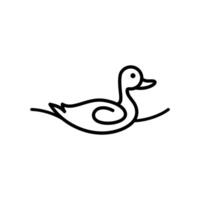 duck logo, Design element for logo, poster, card, banner, emblem, t shirt. Vector illustration