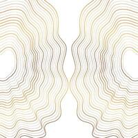 Golden curved wavy lines abstract background vector