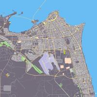 Vector Map of Kuwait City