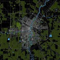 Map of Winnipeg, Manitoba, Canada vector