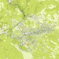 City map of Sarajevo, Bosnia and Herzegovina vector