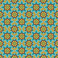 Colorful floral pattern art vector illustration