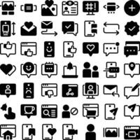 Vector of Social Media Interaction Icon Set. Perfect for user interface, new application