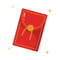 Chinese Red Packet Flat Design Illustration Vector Isolated on a White Background.