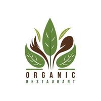 Logo Illustration of Organic Restaurant. It's perfect for a Healthy food restaurant. vector