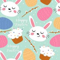 Hand drawn flat easter background vector