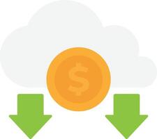 nube almacenamiento Finanzas vector