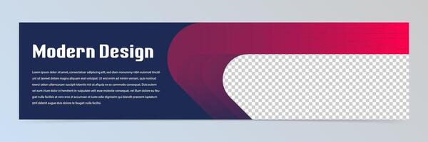 Modern abstract banner template vector