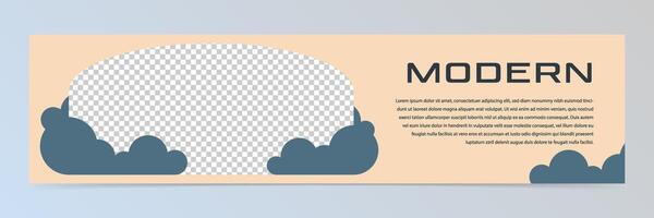 Modern abstract banner template vector