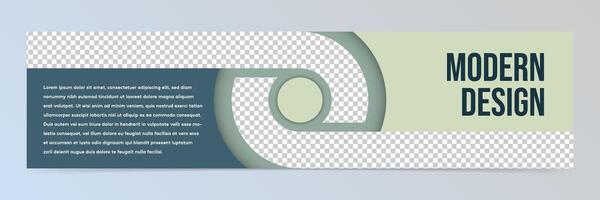 vector de plantilla de banner abstracto moderno