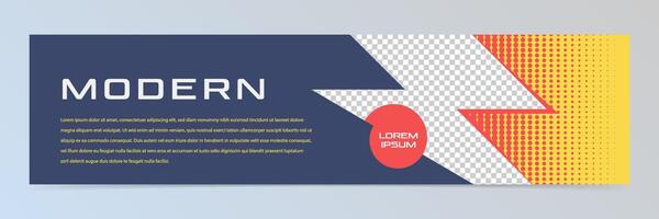 Modern abstract banner template vector