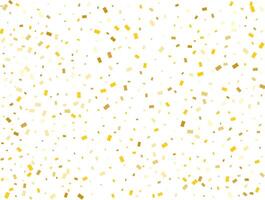 Christmas Golden Rectangles Confetti Background. Vector illustration