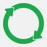 Recycle symbol icon. Green recycle or recycling arrows icon. Vector recycle sign