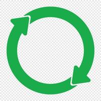 reciclar símbolo icono. verde reciclar o reciclaje flechas icono. vector reciclar firmar