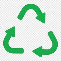 reciclar símbolo icono. verde reciclar o reciclaje flechas icono. vector reciclar firmar