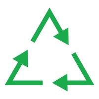 Recycle symbol icon. Green recycle or recycling arrows icon. Vector recycle sign