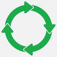 Recycle symbol icon. Green recycle or recycling arrows icon. Vector recycle sign