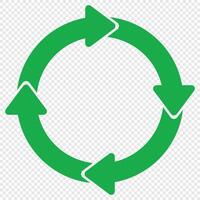 Recycle symbol icon. Green recycle or recycling arrows icon. Vector recycle sign