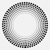 Halftone dots in circle form. Design elements with circular halftone dots. Round dotted frame. Circle dots vector