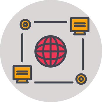 Computer Connection Vector Icon