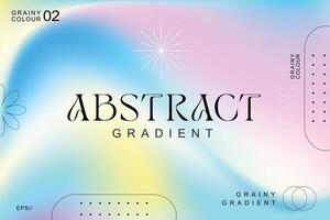 Grainy vector gradient backgrounds with geometric shapes