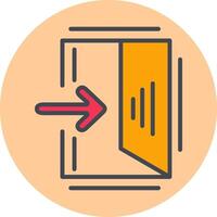 Exit Sign Vector Icon