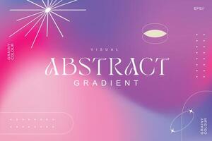 Grainy vector gradient backgrounds with geometric shapes