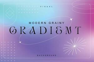 Grainy vector gradient backgrounds with geometric shapes