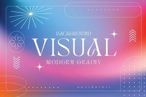 Grainy vector gradient backgrounds with geometric shapes