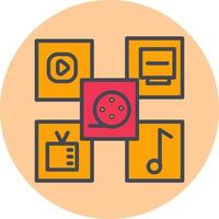 Multimedia Vector Icon