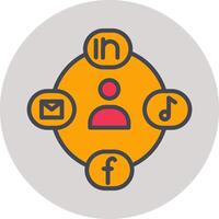 Social Circle Vector Icon