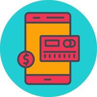 Mobile Banking Vector Icon