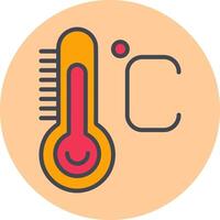 icono de vector de temperatura