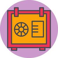 icono de vector de caja fuerte