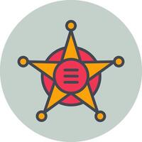 Sheriff Badge Vector Icon