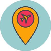 Airport Location Vector Icon