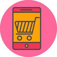 Mobile Shopping Vector Icon