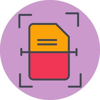 Scanning Document Vector Icon