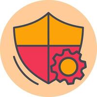 icono de vector de configuración de escudo