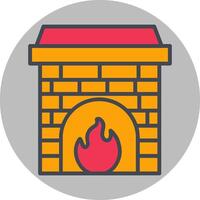 Fireplace Vector Icon