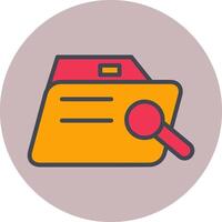 Magnifier Folder Vector Icon