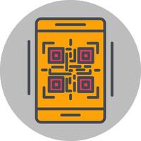 icono de vector de código qr