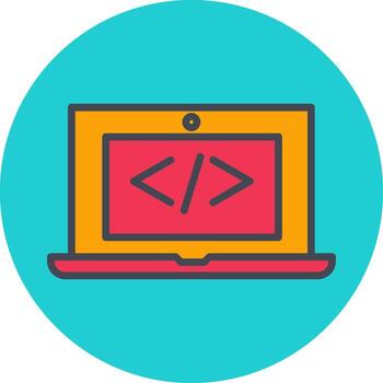 codificación computadora vector icono